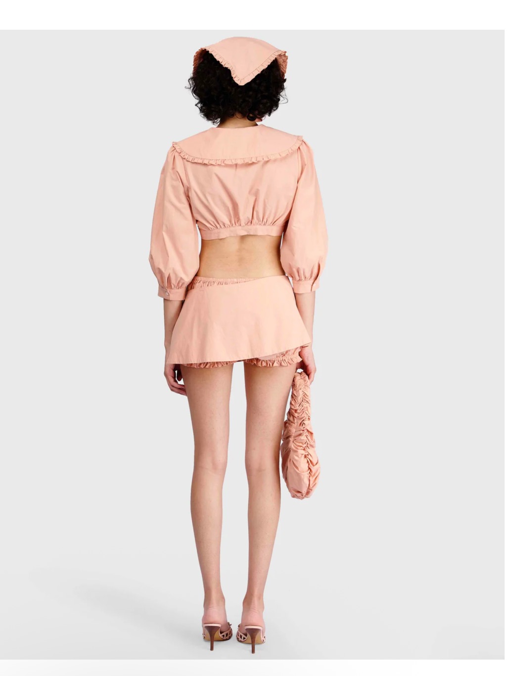 Wrap Bloomer Shorts In Peach — image 5 of 5